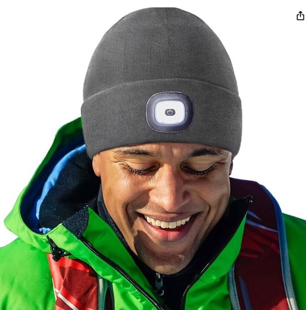 HEAD LIGHTZ® Rechargeable LED Beanie Hat